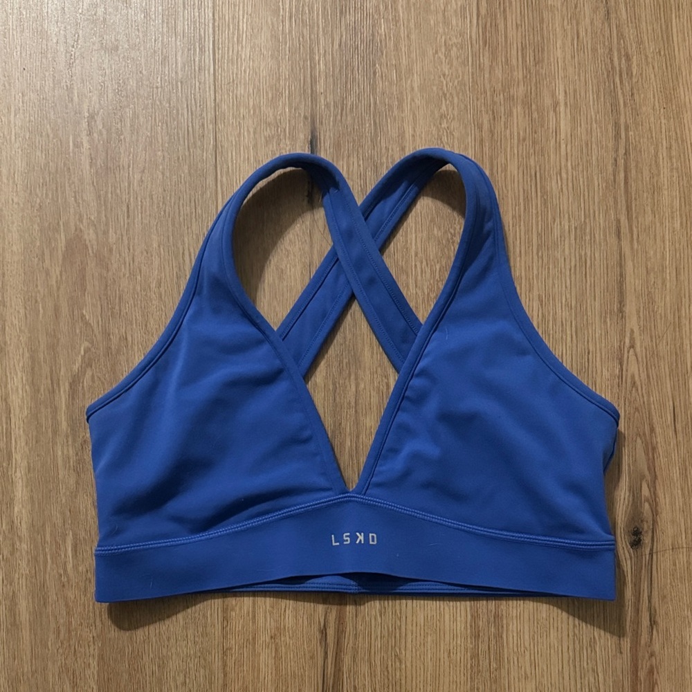 LSKD Women's Power Cobalt Blue Sports Bra